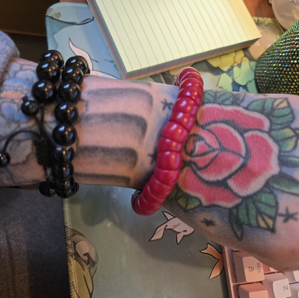 Mudi Aries RuaRua Red Beaded Stretch Bracelet - Women Jewelry - Picture 7 of 8